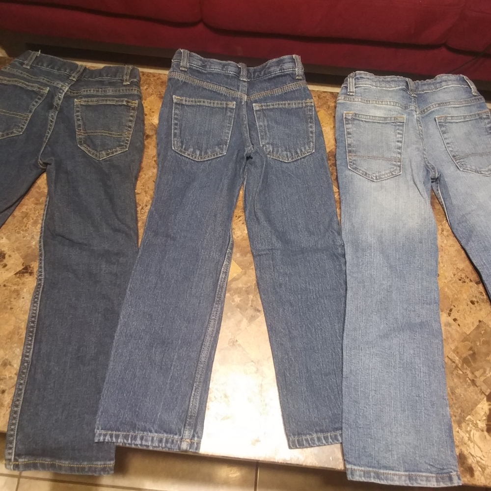 3 pairs boys blue jeans